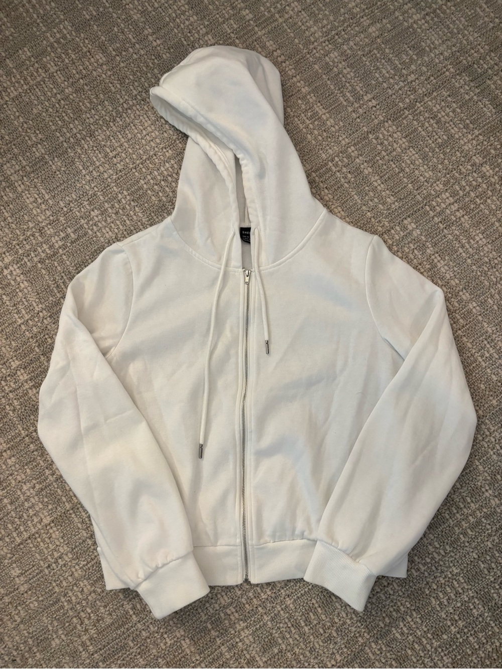 Classic White Zip-Up Hoodie